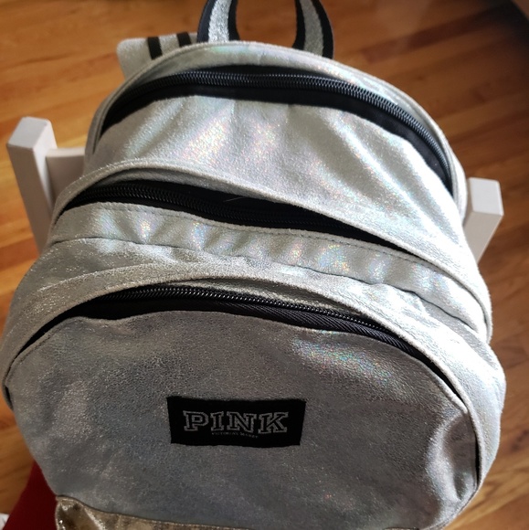 SOLD>>VS Pink Metallic backpack - Picture 2 of 8